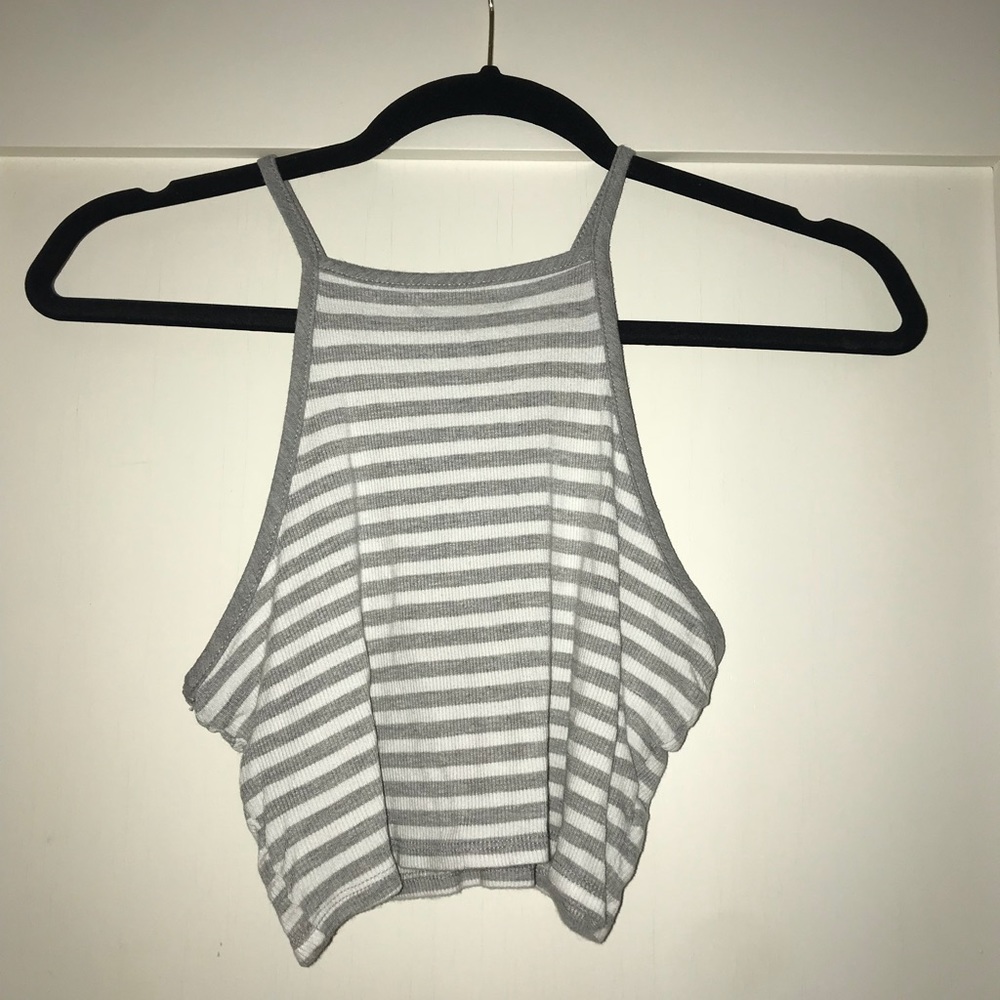 Striped cropped tank